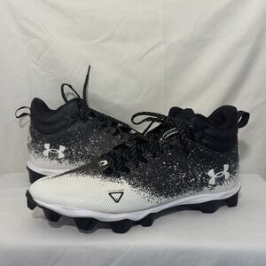 Under Armour Men's Spotlight Fran‎ 2.0 Football Shoe, Black-White Men's Size 13